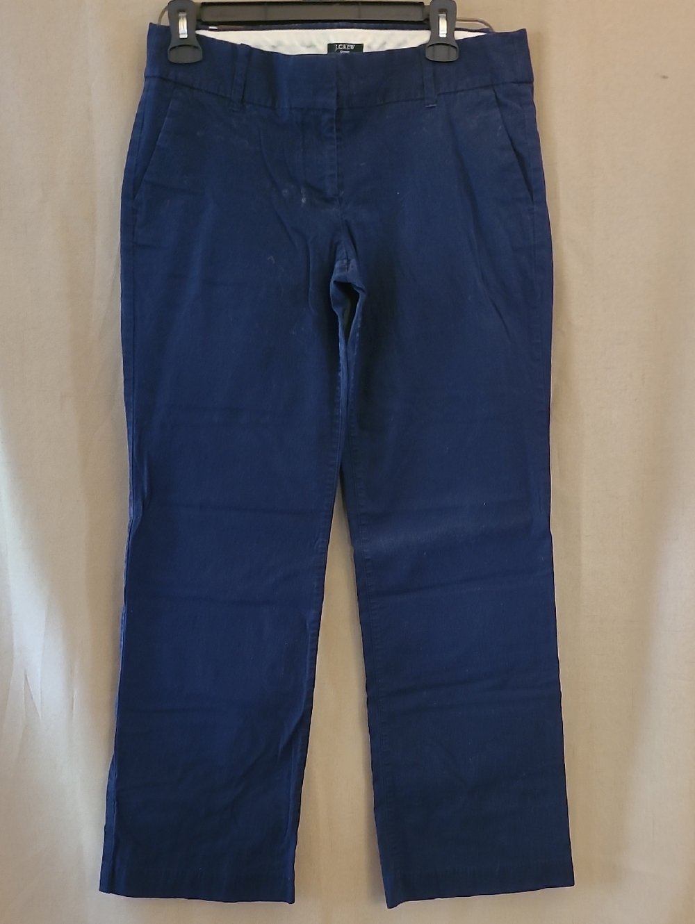 J. Crew Women's Navy Straight-Leg Chino Pants